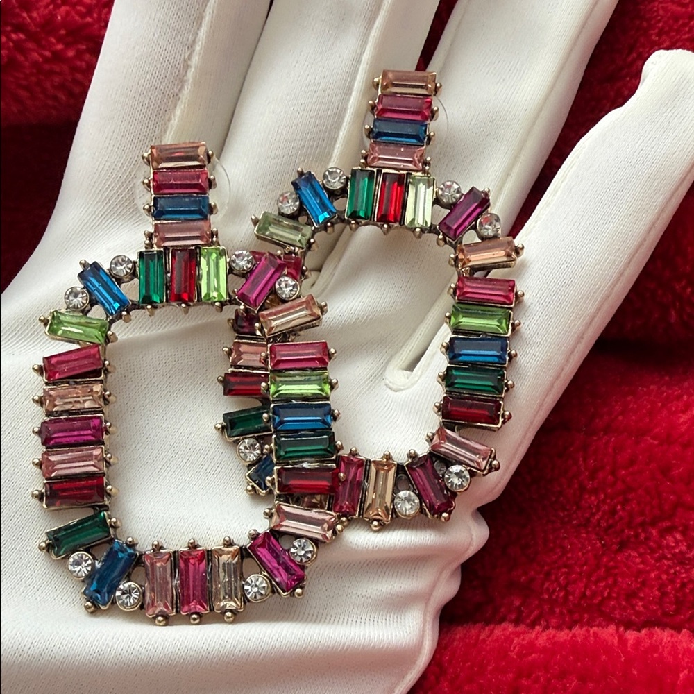 Multicolor Geometric Earrings - image 7